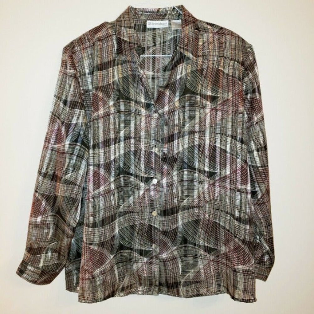 Dressbarn womens top blouse plus size 2X